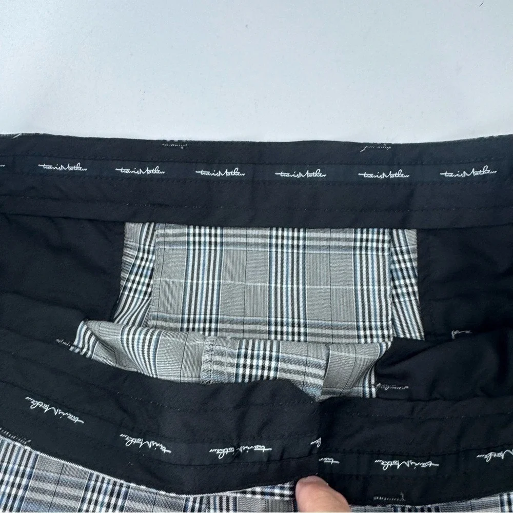 TravisMathew Mens Grey Plaid Golf Shorts Size‎ 38 Stretch Performance - Picture 4 of 10